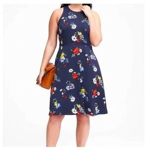 Banana Republic Patrizia Floral Racerback Fit & Flare Midi Dress, like new